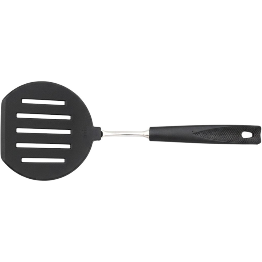 EKCO USA Vintage Slotted Spatula Turner Black Nylon Chrome Neck 12.5 Inch